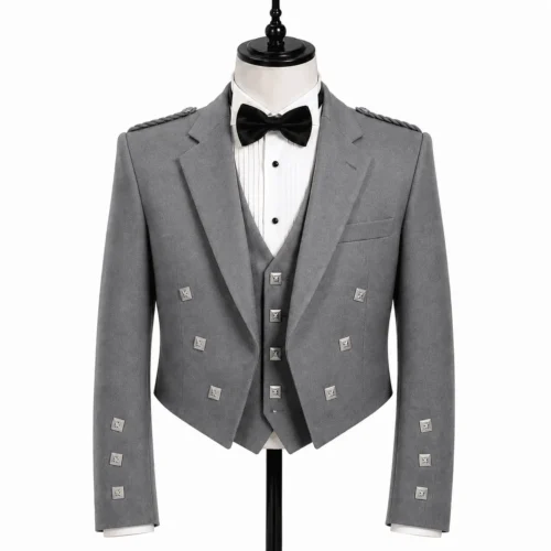 grey kilt jacket
