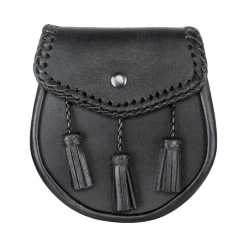 Black Delux Leather Sporran