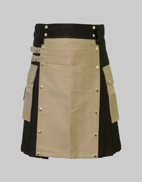 Black Khaki Hybrid Kilt