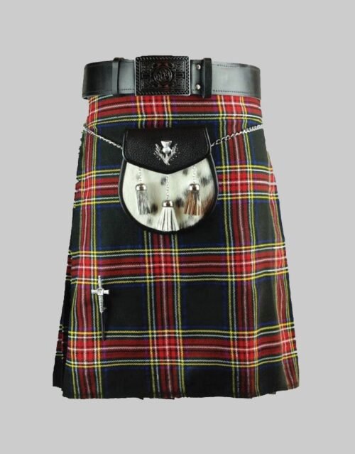Black Stewart Tartan Kilt