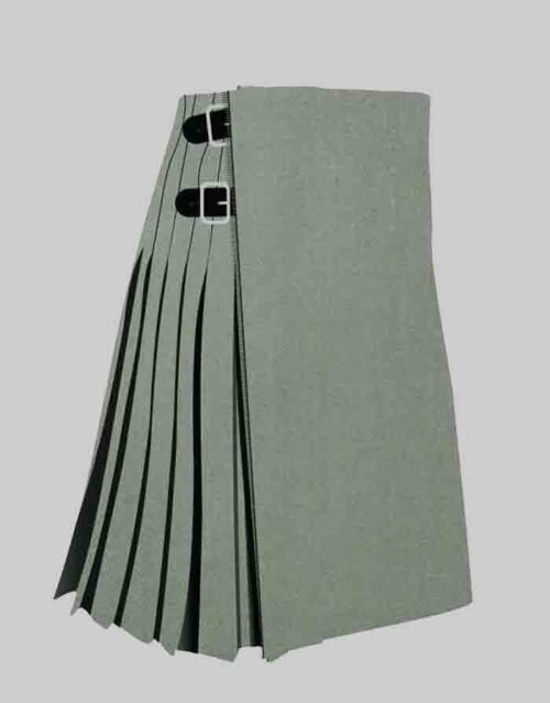 Blue Weathered Plain Tartan Kilt