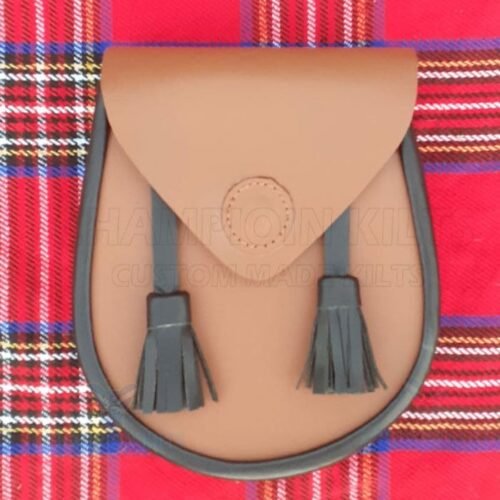 Brown & Black Leather Day Sporran