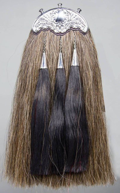 Horse Hair Sporran With Silver Cantle Royal Scots Dragoon Guards
