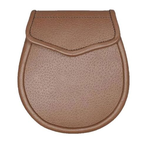 Brown Leather Semi Style Leather Sporran