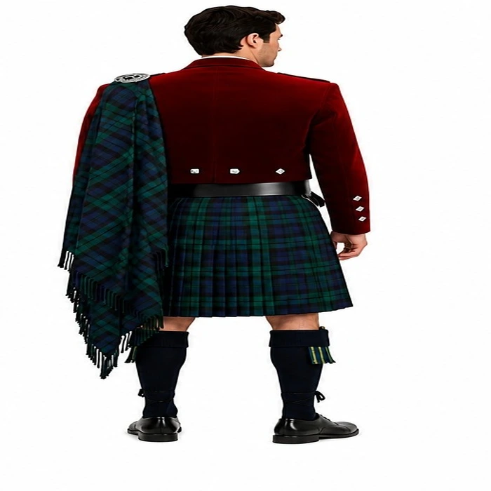Prince Charlie Kilt Outfit With Velvet Jacket - Image 2