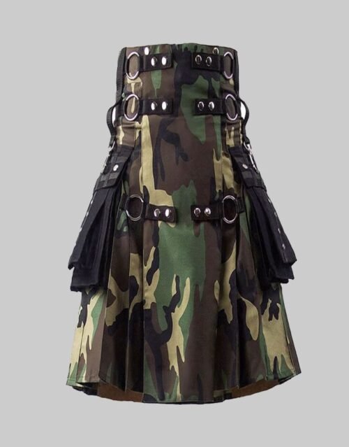 Fashion Camouflage Utility Kilt
