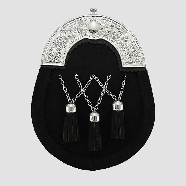 Black Fur Full Dress Sporran - Image 3