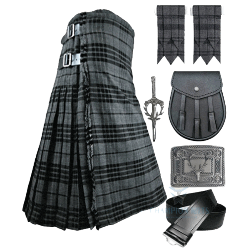 GREY WATCH TARTAN KILT SET