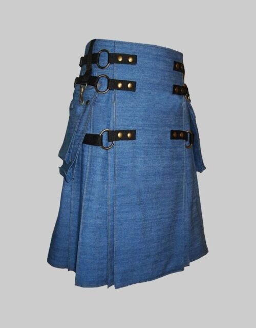 New Denim Utility Stylish Kilt For Men
