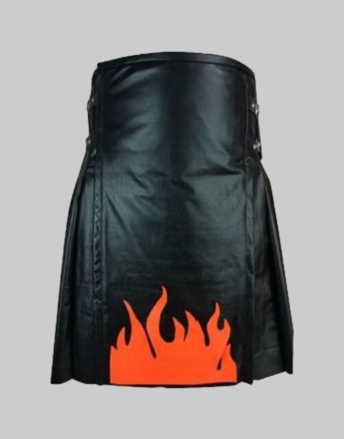 New Men Leather Kilt