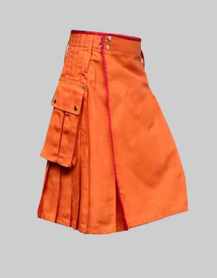 New Orange Colour Utility Kilt
