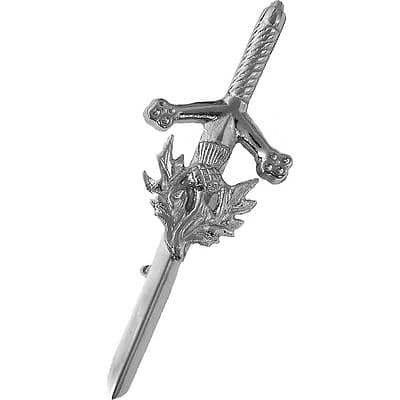 Scottish Celtic Thistle Kilt PIN Clay more Polished