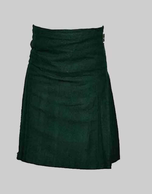 Solid Green Tartan Kilt