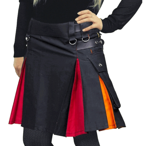 Women Rainbow Utility kilt