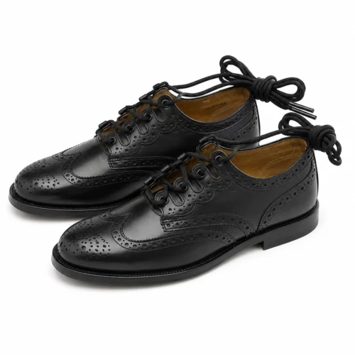 black ghillie brogues