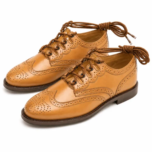 tan brown ghillie shoes